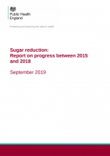 Guidance: Sugar reduction: progress between 2015 and 2018
